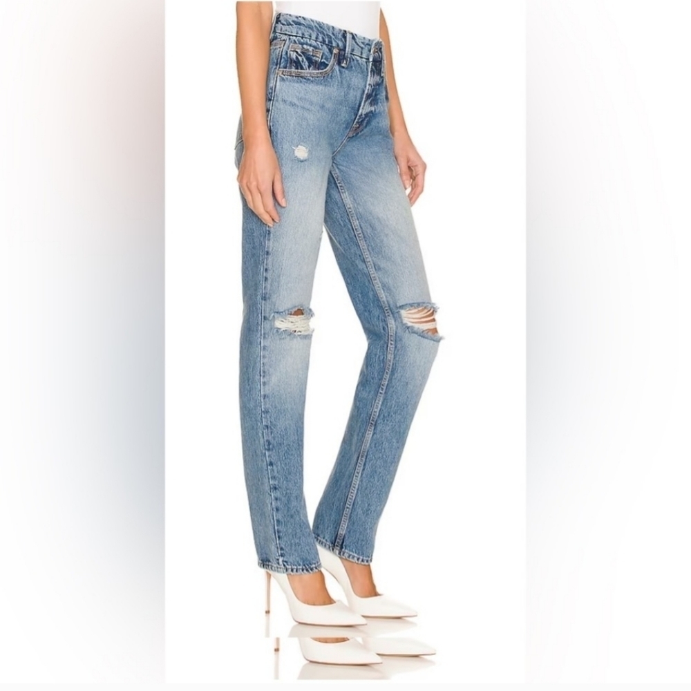 💚HP💚NWT Good American Good 90s Icon Jean's in Indigo Blue - Picture 2 of 14